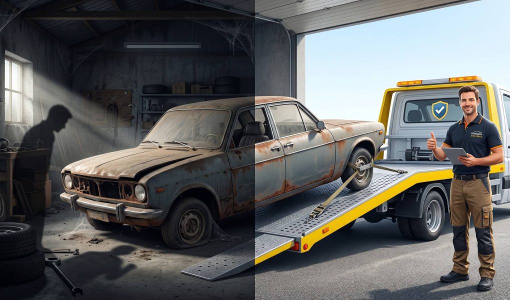 nepojizdne auto v garazi