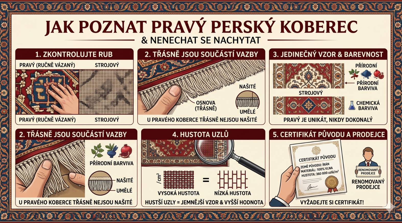  Jak poznat pravý perský koberec a nenechat se nachytat