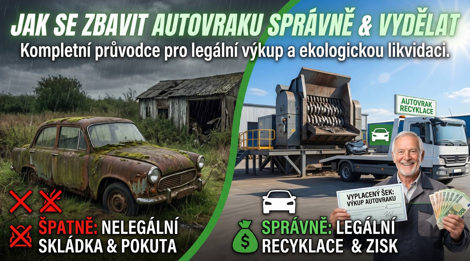  Jak se zbavit autovraku správně a ještě na tom vydělat
