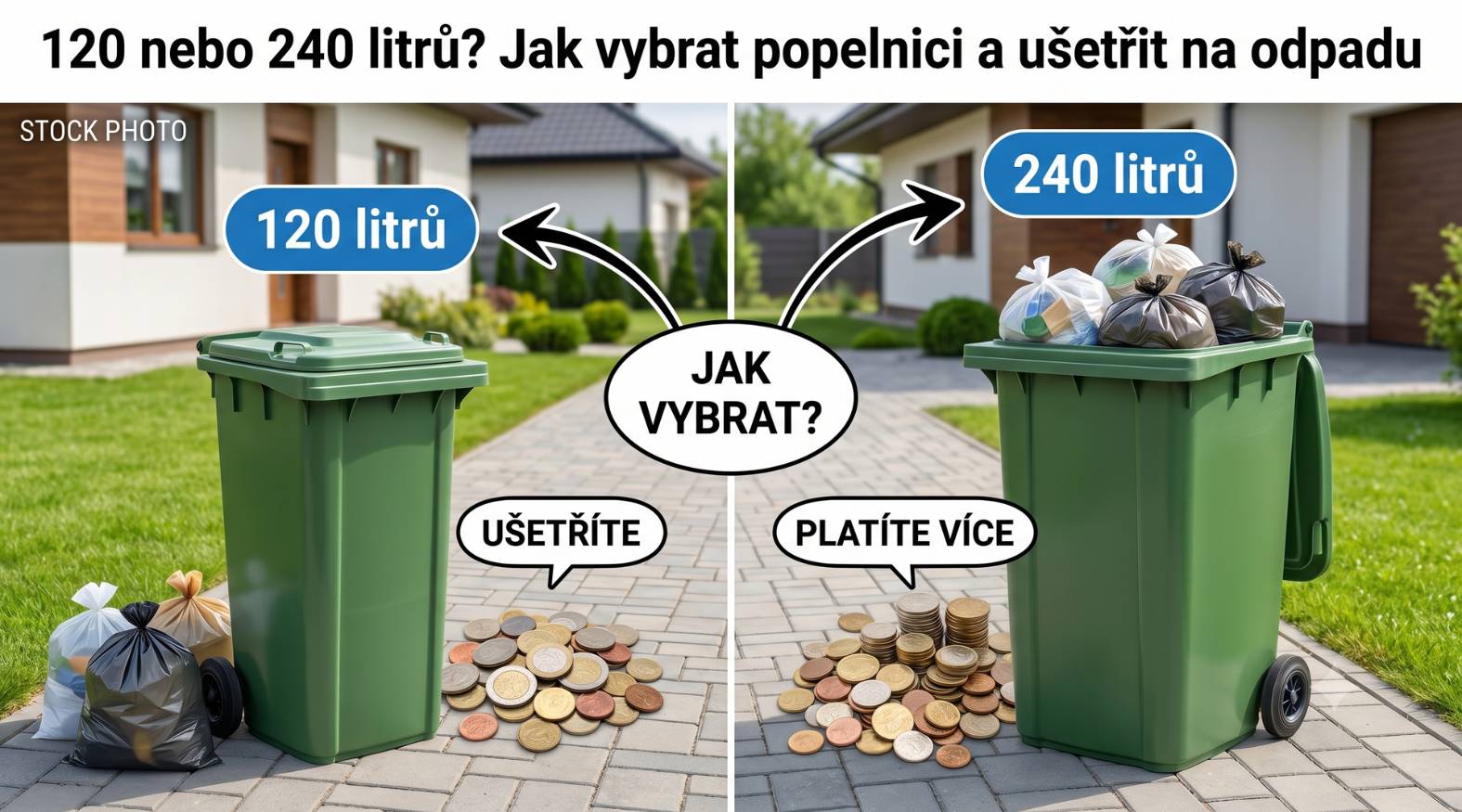  120 nebo 240 litrů? Jak vybrat popelnici a ušetřit na odpadu